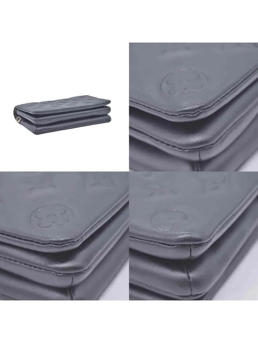 $3150 RFID Louis Vuitton Lambskin Embossed Monogram Pochette